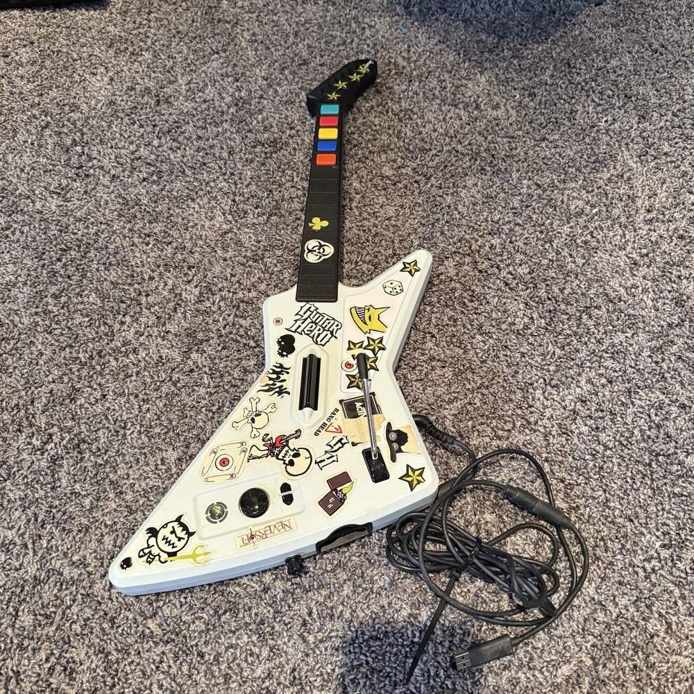 Guitar Hero 3 Xbox 360 X-Plorer Explorer Wired USB w/ Dongle Whammy‎ Bar Issue